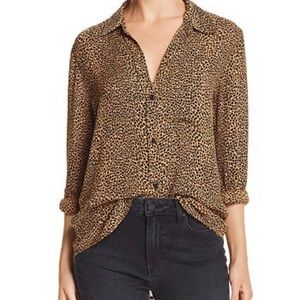 Current/Elliot The Derby Leopard Print Shirt. Size 1 (small).